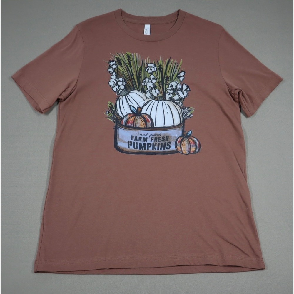 Women's Farm‎ Fresh Pumpkins Graphic Tee - Brown - Size L